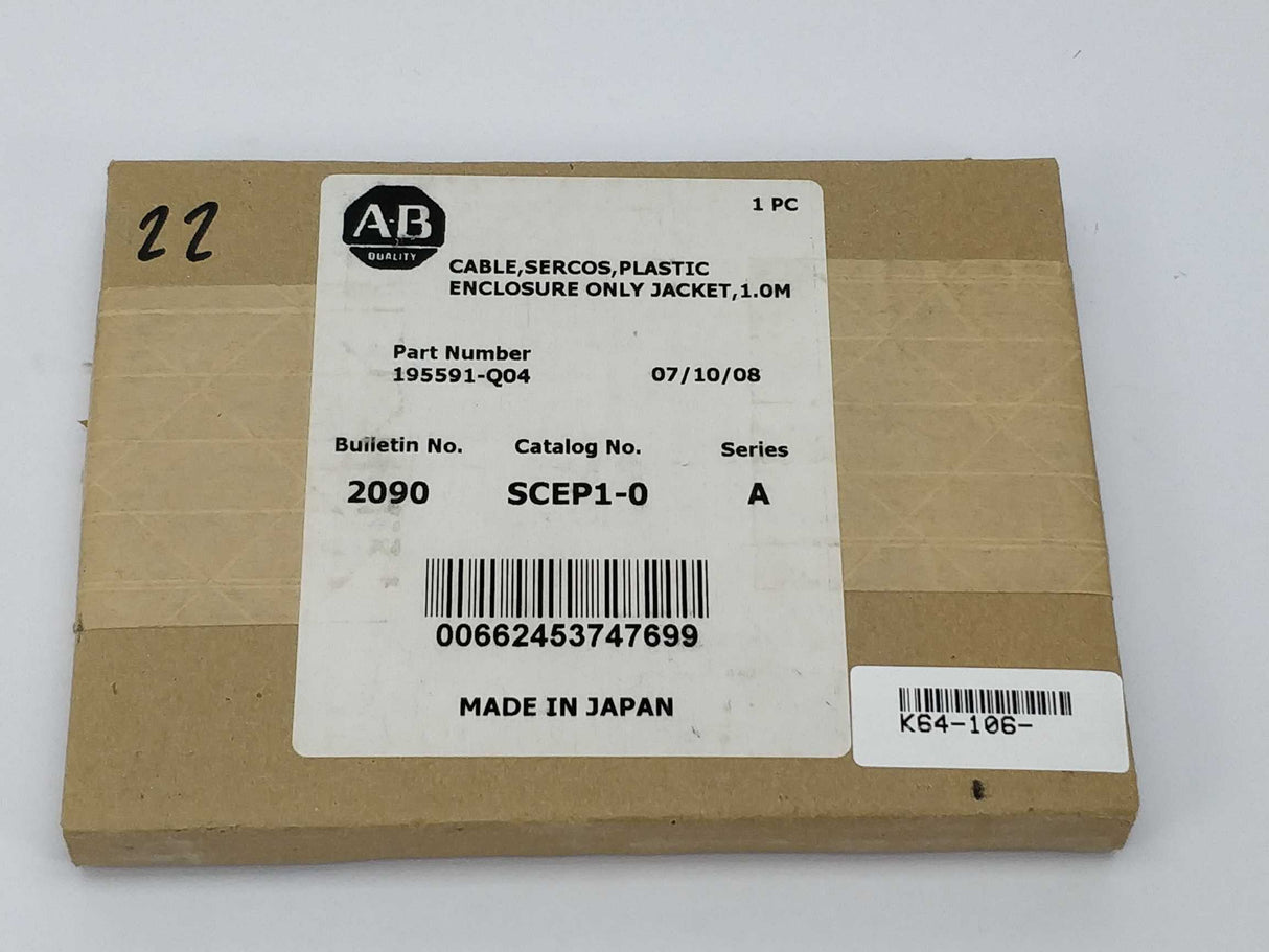 AB 195591Q04 Cable sercos 1,0 m Ser: A, 662453747699
