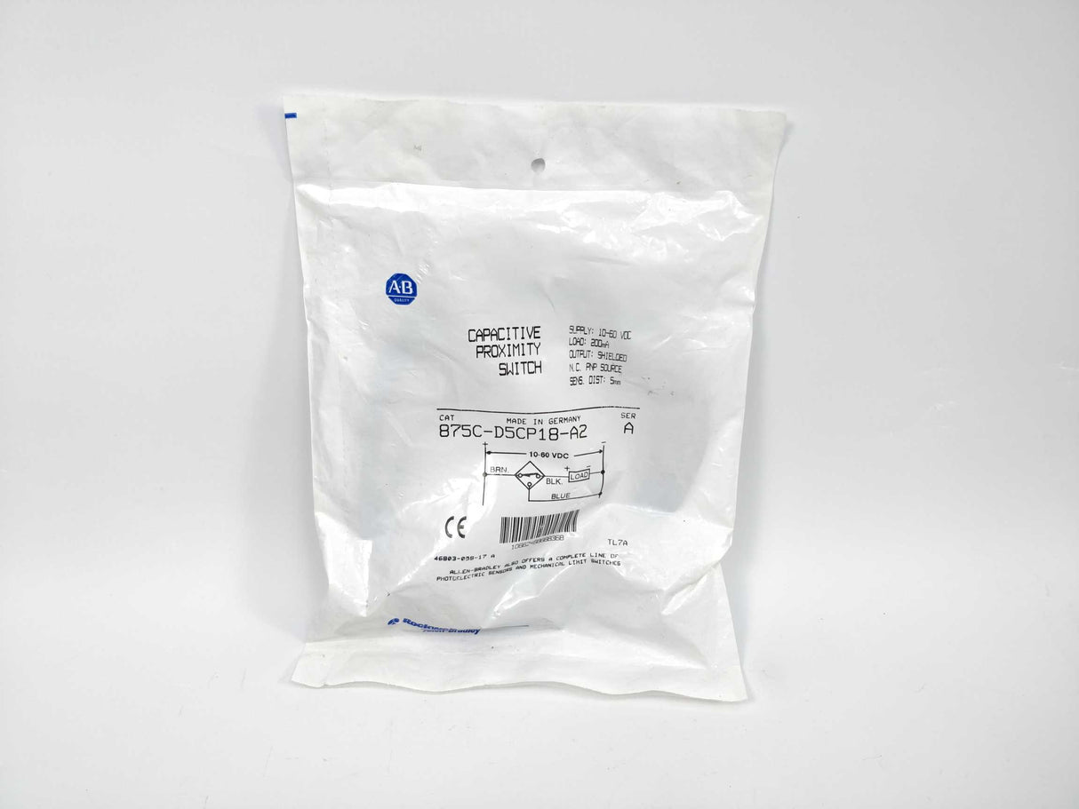 AB 875C-D5CP18-A2 Ser. A Capacitive proximity switch