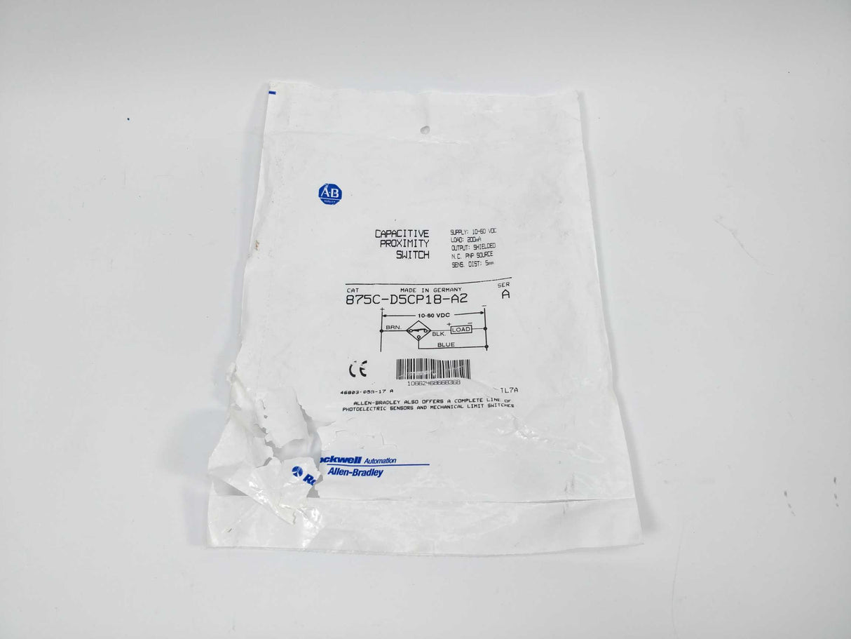 AB 875C-D5CP18-A2 Ser. A Capacitive proximity switch