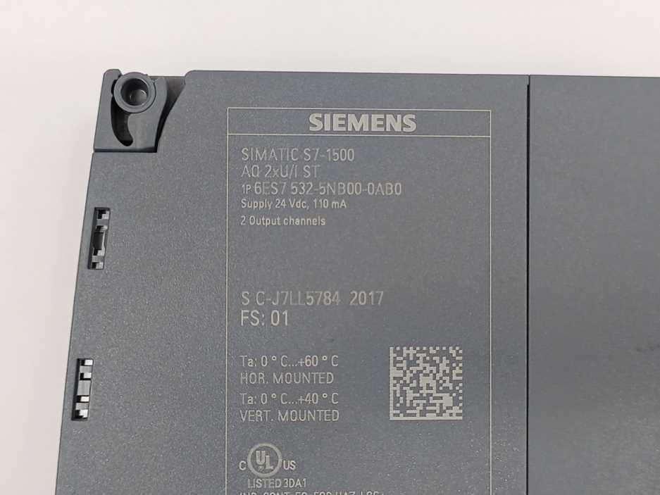 Siemens 6ES7532-5NB00-0AB0 SIMATIC S7-1500, analog output module AQ 2x U/I ST