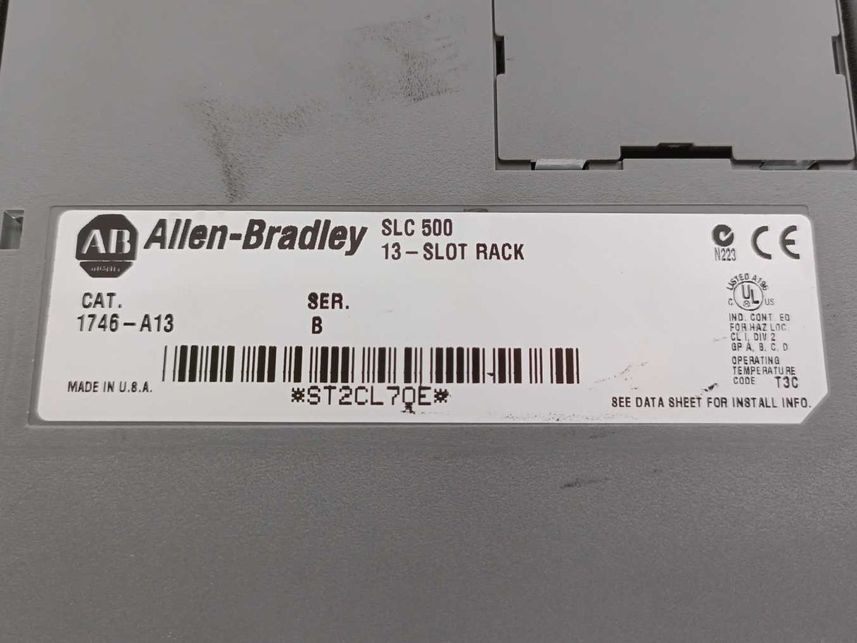 AB 1746-P4 SER A SLC500 Power Supply + 1746-A13 SER B 13-Slot Rack