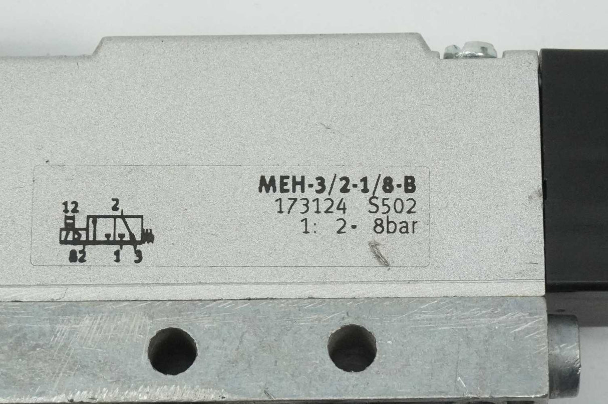 Festo 173124 MEH-3/2-1/8-B Solenoid Valve 24VDC