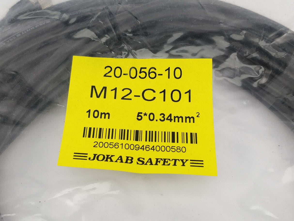 Jokab Safety 20-056-10 Cable w/Female M12 Connector 10M