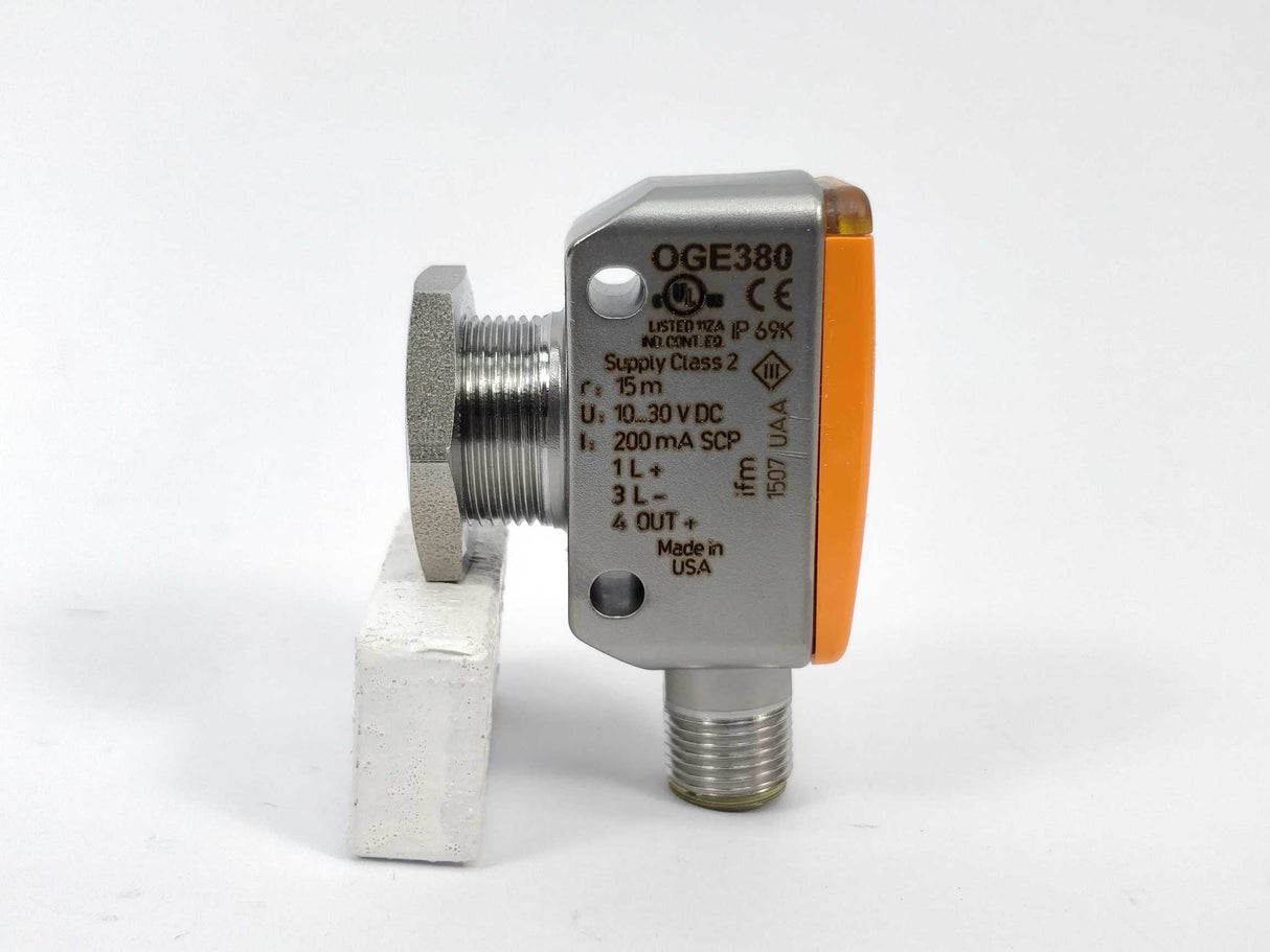 Ifm Electronic OGE380 OGE-DPKG/US/V4A/CUBE Through-beam sensor receiver