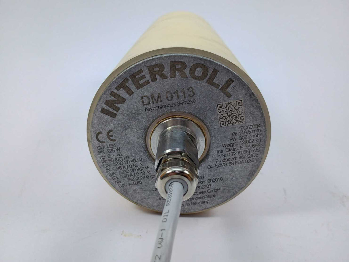 Interroll DM 0113 Asynchronous 3-Phase - i24,00 - 225W - Ø 119,5mm FW 307,0mm