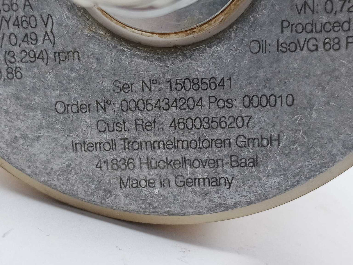 Interroll DM 0113 Asynchronous 3-Phase - i24,00 - 225W - Ø 119,5mm FW 307,0mm