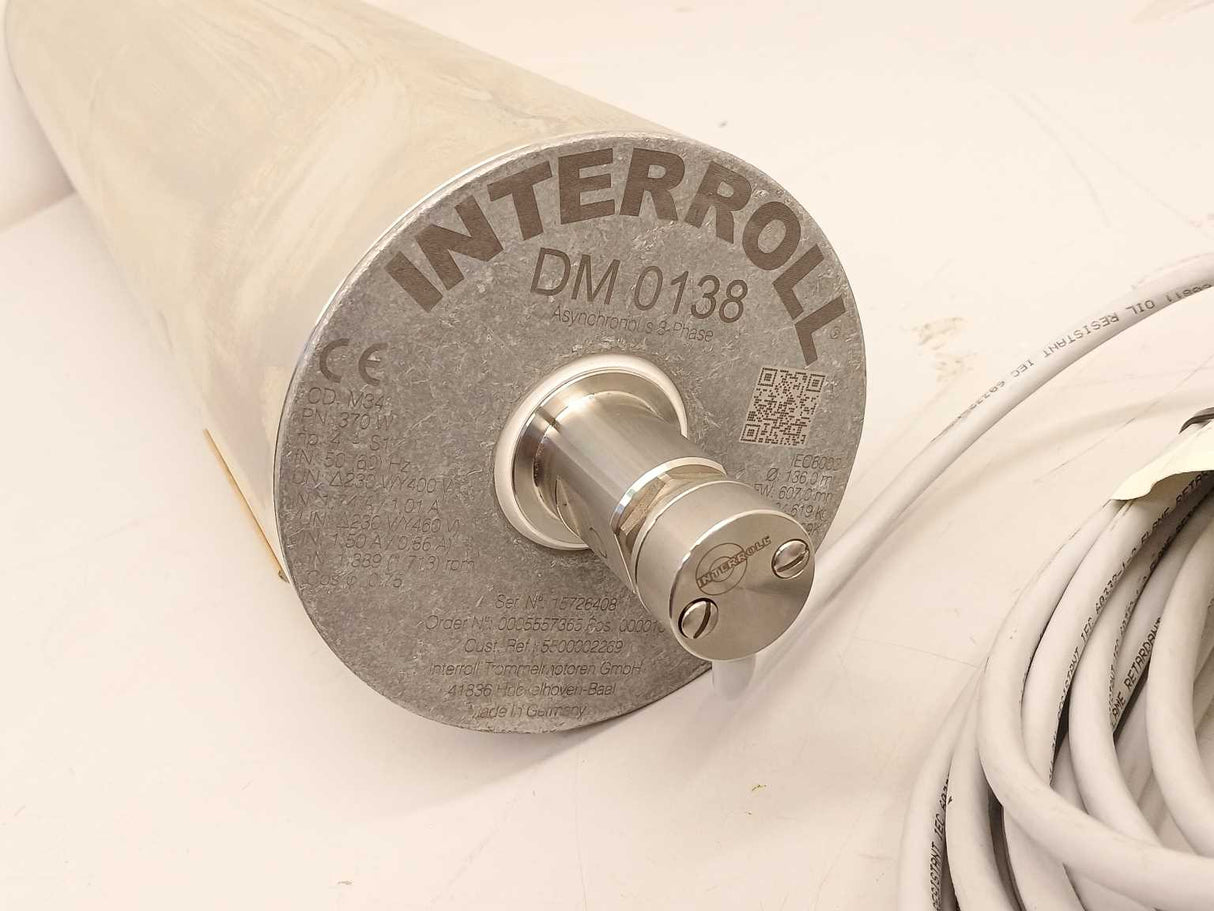 Interroll DM 0138 Asynchronous 3-Phase - i27,00 - 370W - Ø 136,0mm FW 607,0mm