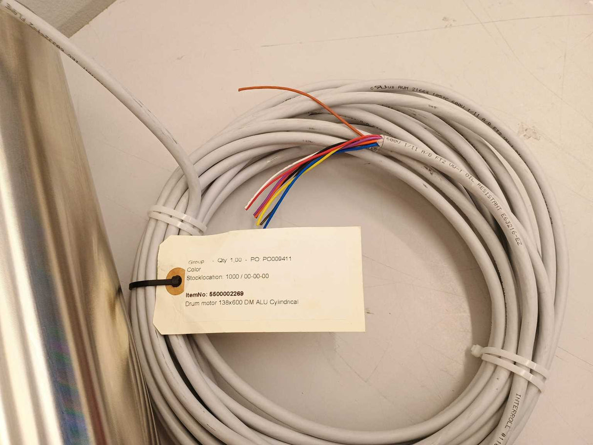 Interroll DM 0138 Asynchronous 3-Phase - i27,00 - 370W - Ø 136,0mm FW 607,0mm