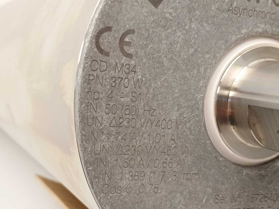 Interroll DM 0138 Asynchronous 3-Phase - i27,00 - 370W - Ø 136,0mm FW 607,0mm