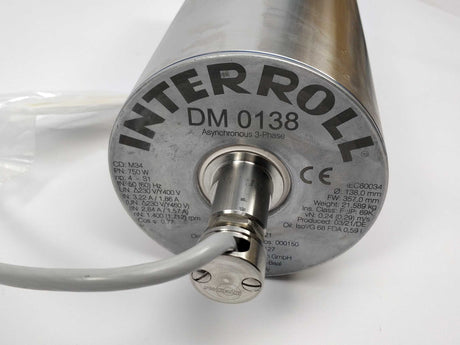 Interroll DM 0138 Asynchronous 3 Phase M34 - 750W - Ø 138,0mm FW 357,0mm