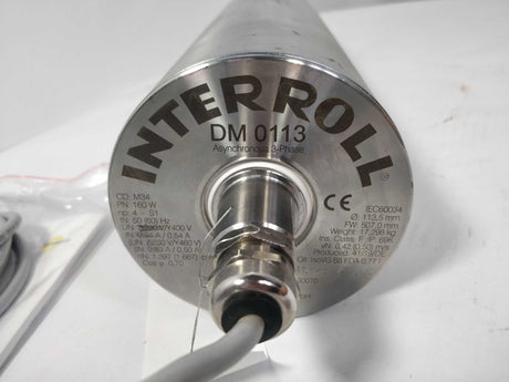 Interroll DM 0113 Drum Motor - 1.397(1.667)rpm - 160W - Ø 113,5mm FW 507,0mm