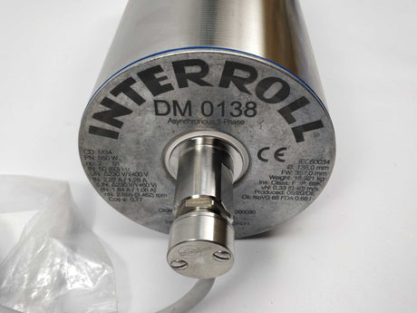 Interroll DM 0138 Asynchronous 3 Phase M34 - 550W - Ø 138,0mm FW 357,0mm