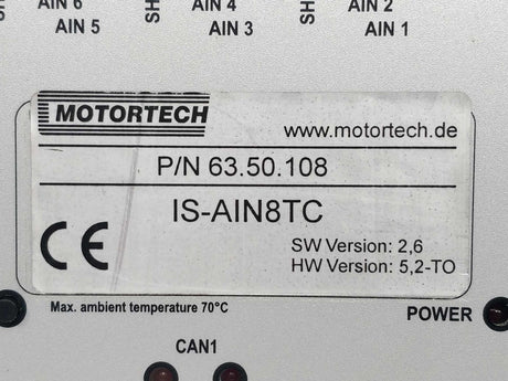Motortech 63.50.108 IS-AIN8TC thermocouple input connection