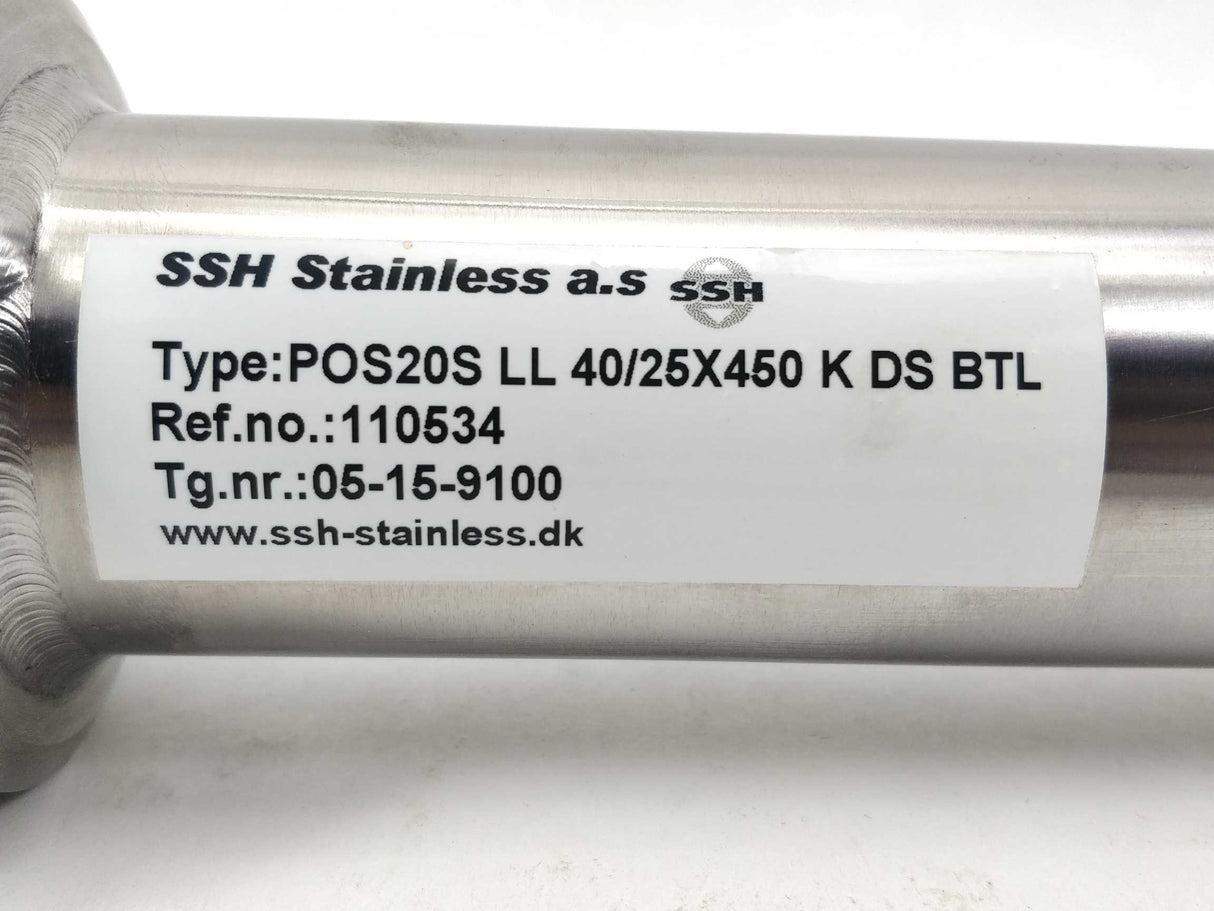 SSH STAINLESS A/S POS20S LL 40/25X450 K DS BTL Hydraulic Cylinder