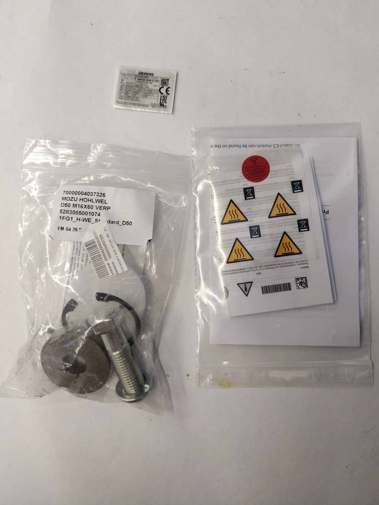 Siemens 1FG1510-5RF33-2FQ1-Z K89 Motor