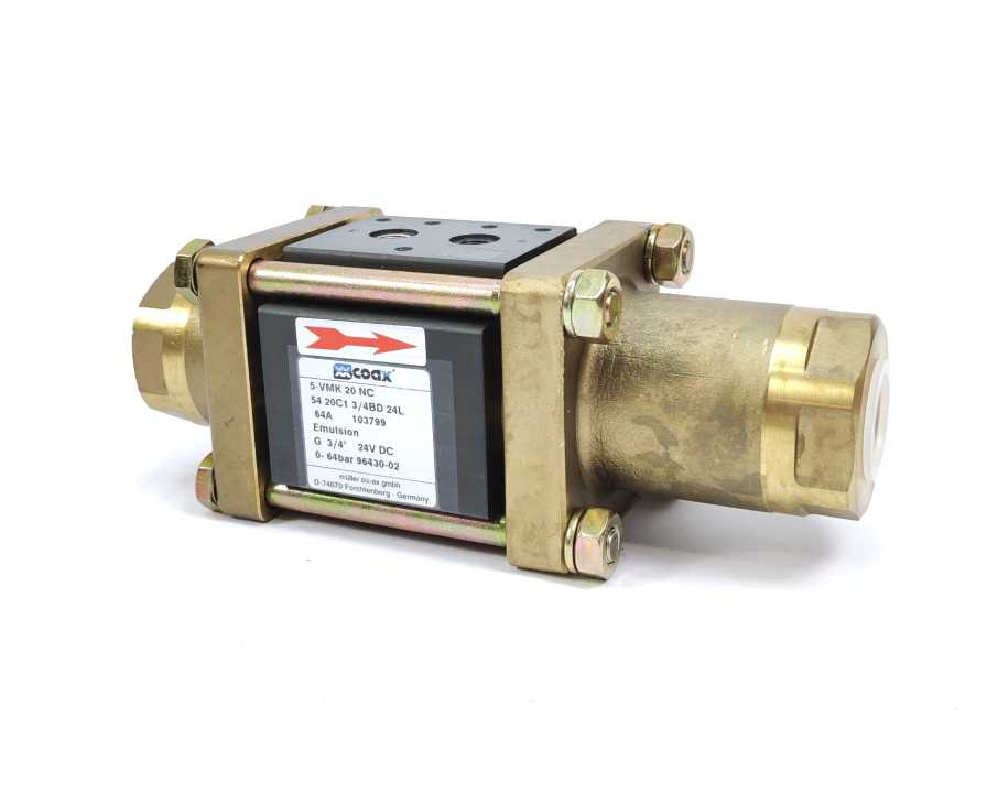 Müller Co-ax 5-VMK 20 NC 54 20C1 3/4BD 24L Hydraulic valve 24VDC 0-64 bar