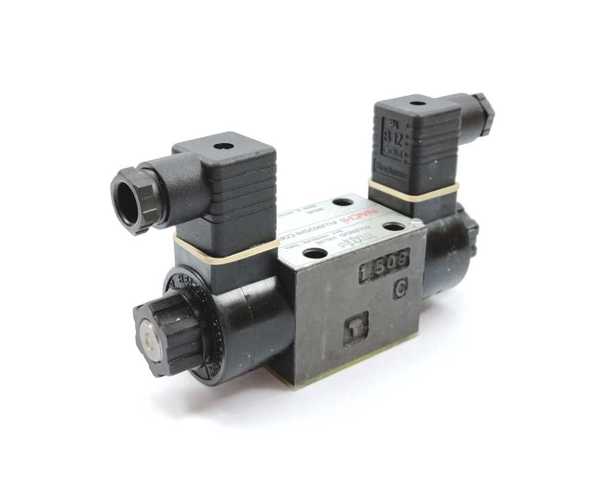 NACHI-FUJIKOSHI SLD-G01-E3X-C1-G30 Solenoid Valve w/ 2x Hirschmann B12-GDM Con.