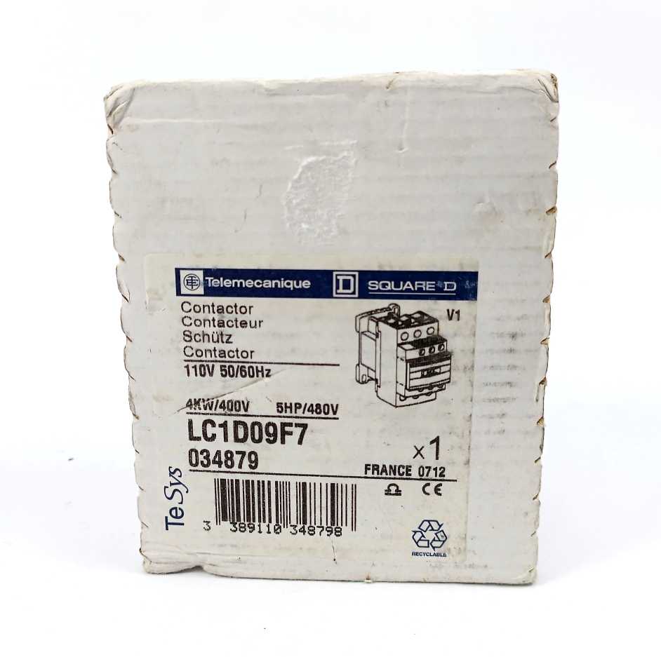 TELEMECANIQUE LC1D09F7 TeSys D Contactor 3 Pole 110V Coil