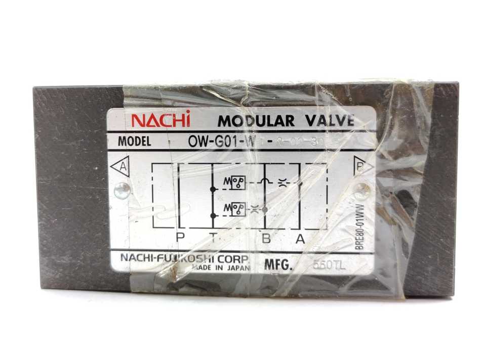 NACHI-FUJIKOSHI OW-G01-W1-R-D2-30 Modular Valve