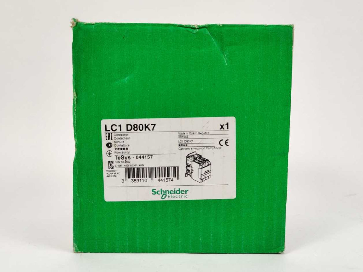 Schneider Electric LC1D80K7 Contactor, TeSys Deca