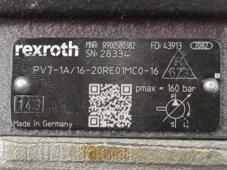 Rexroth R900580382 PV7-17/16-20RE01MC0-16 Vane Pump 160bar