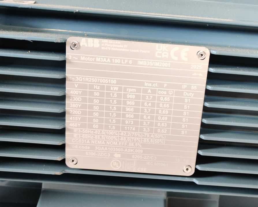 ABB 3GAA103560-ASK 3-Phase squirrel cage motor 1.5 kW 400 V