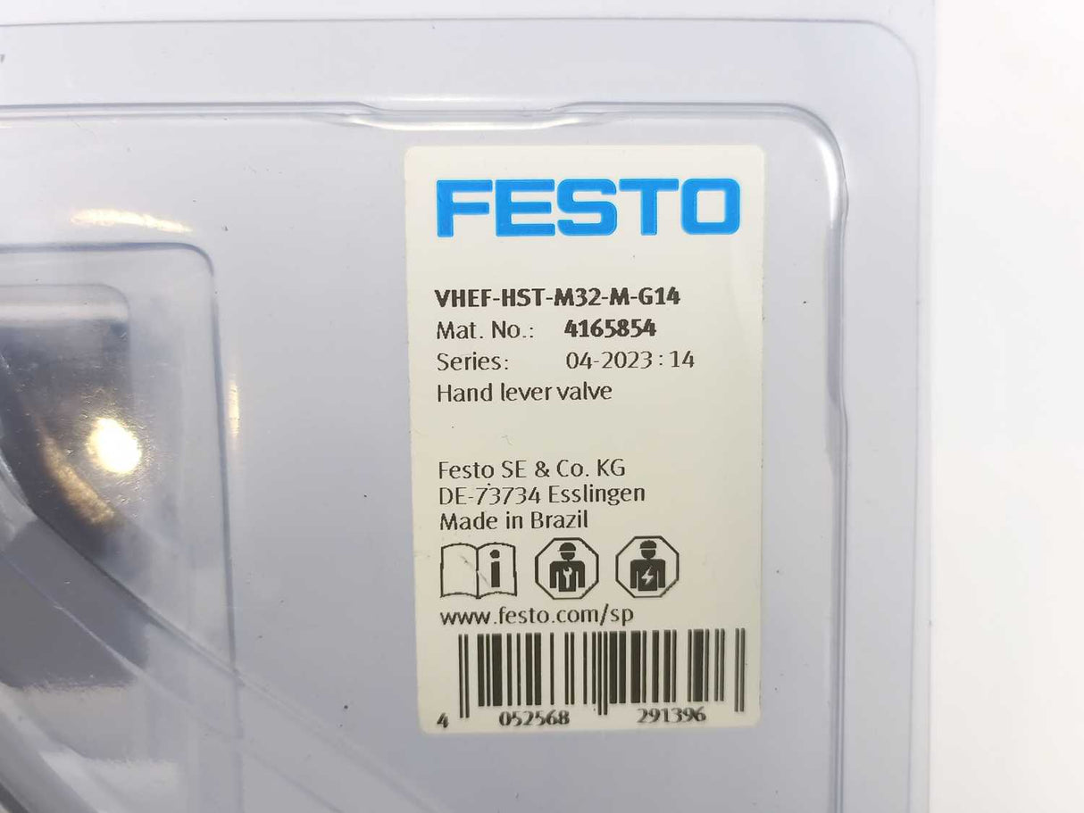 Festo 4165854 VHEF-HST-M32-M-G14 Hand Lever Valve