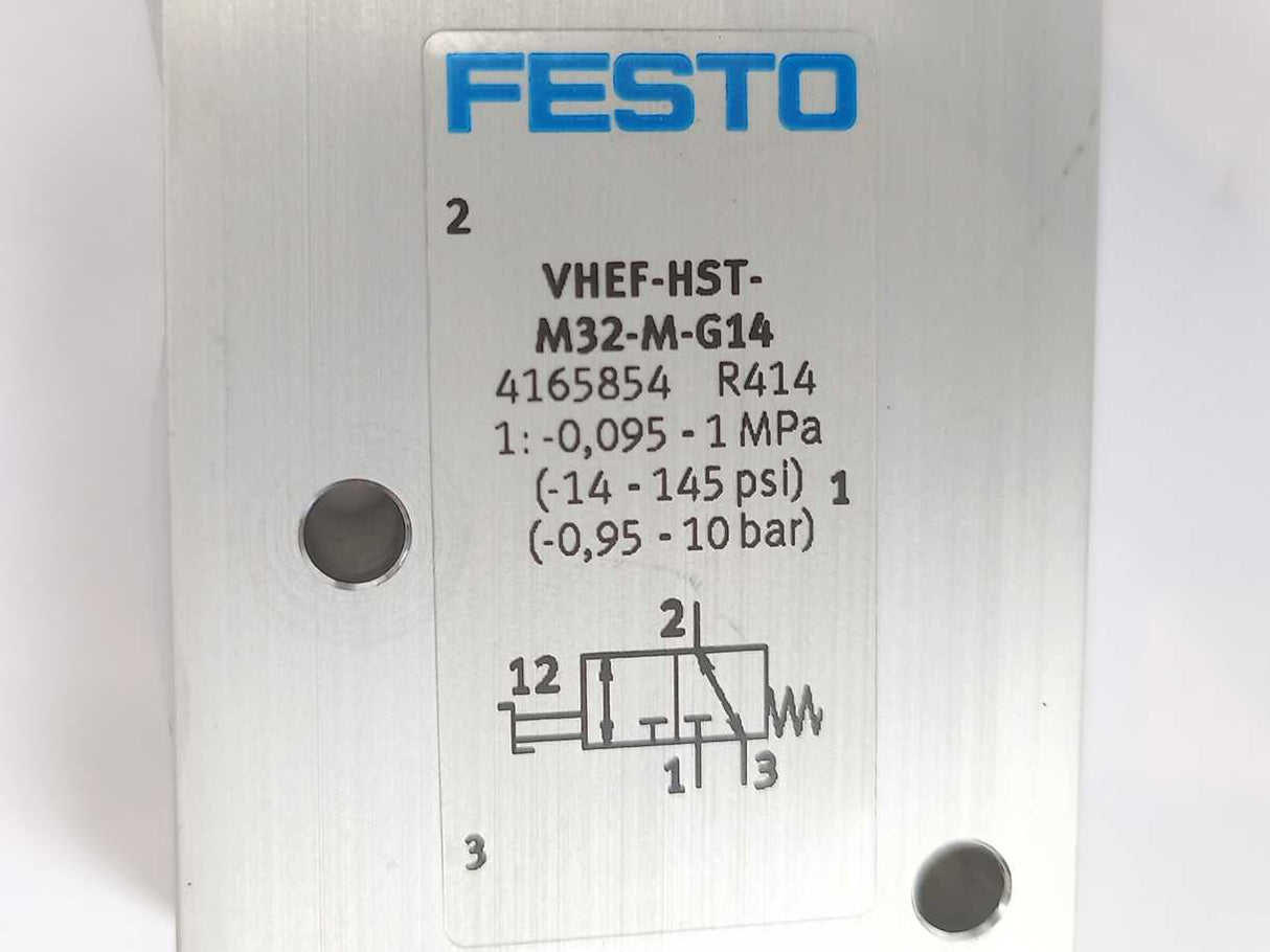Festo 4165854 VHEF-HST-M32-M-G14 Hand Lever Valve