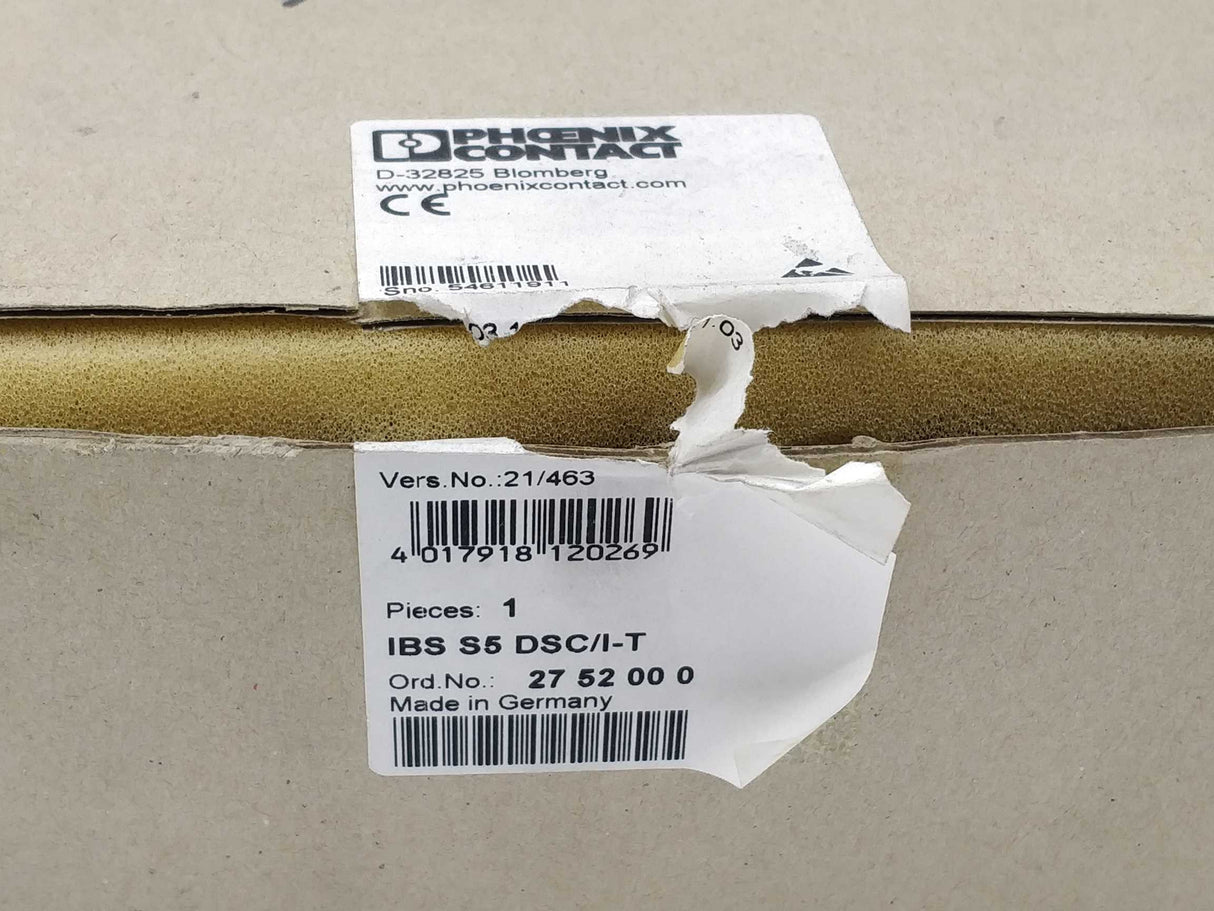 Phoenix Contact 2752000 IBS S5 DSC/I-T Interbus Connection