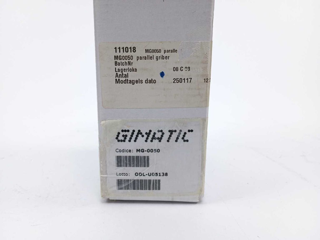 GIMATIC MG-0050 Parallel self-centring pneumatic gripper, 2/8 bar