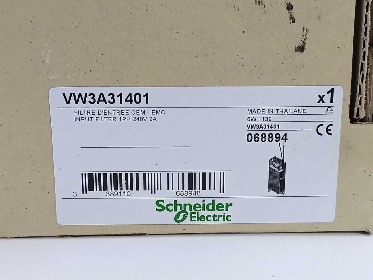 Schneider Electric VW3A31401 INPUT FILTER 1PH 240V 9A
