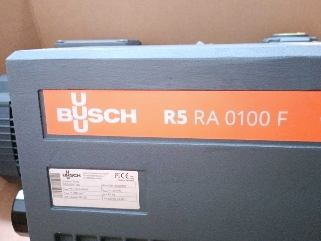 Busch RA 0100 F 503 Vacuum Pump R5 RA 0100F 120m3/h