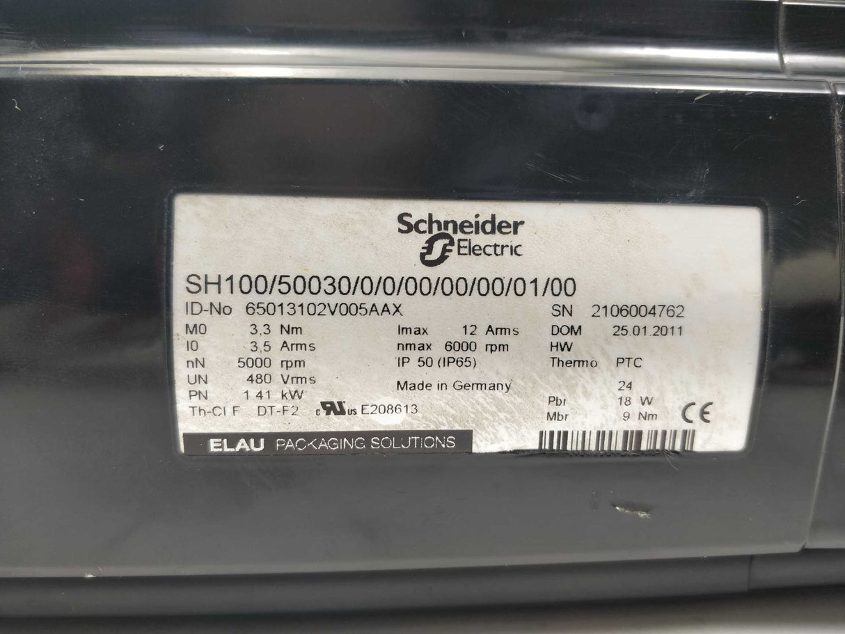 Schneider Electric SH100/50030/0/0/00/00/00/01/00 SERVO MOTOR