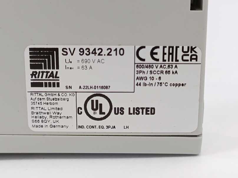 Rittal SV 9342.210 Connection Adaptor