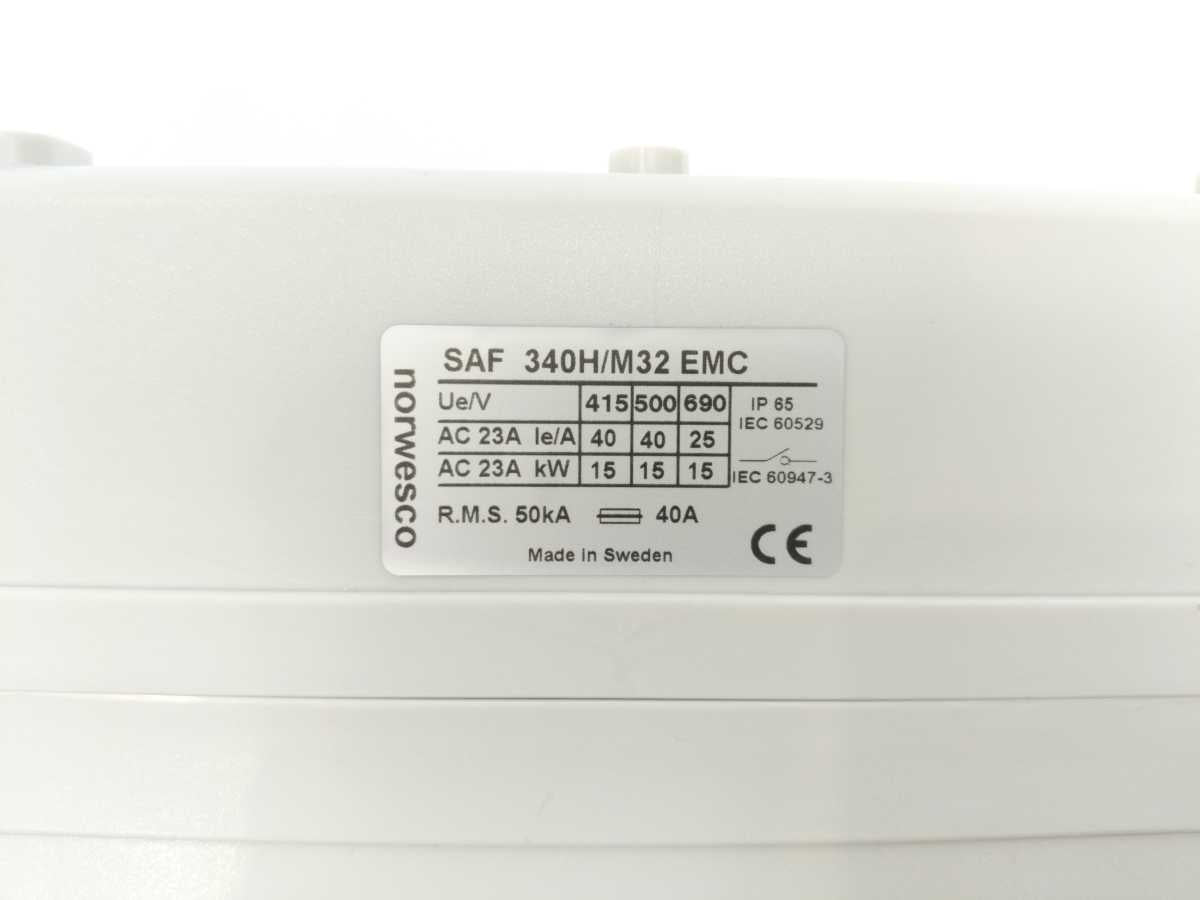 Norwesco SAF 340H/M32 EMC Front Operated Switch Disconnector