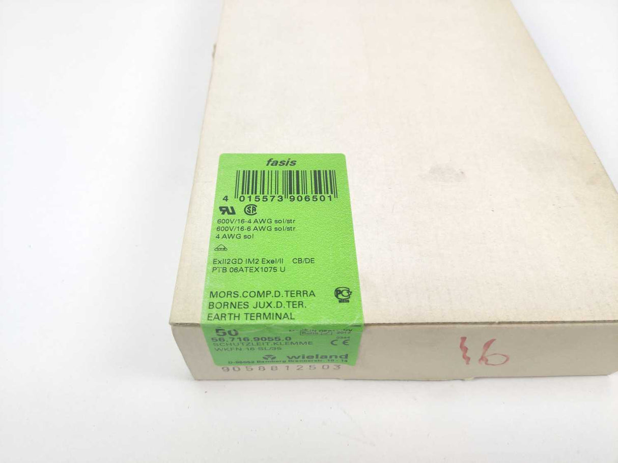 Wieland 56.716.9055.0 Earth terminal WKFN 16 SL/35 50 Pcs.