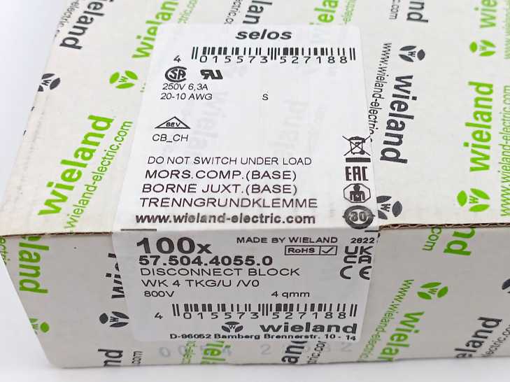 Wieland 57.504.4055.0 WK 4 TKG/U /V0 100 Pcs.