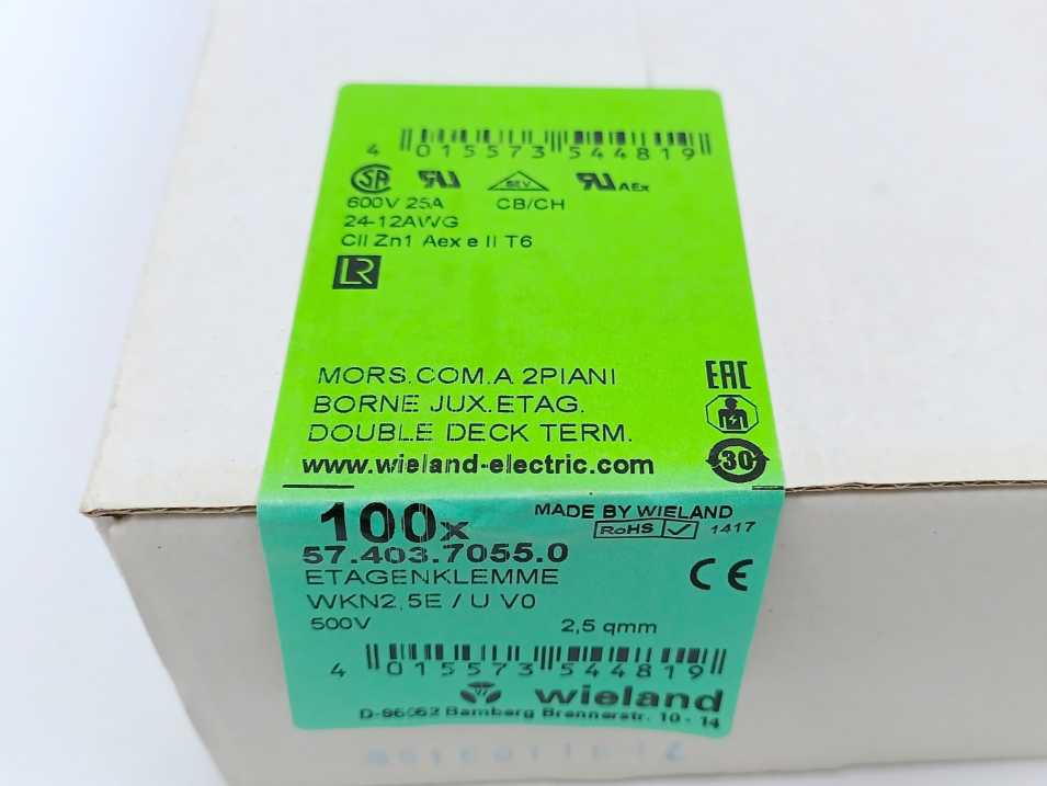 Wieland 57.403.7055.0 WKN2,5E / U V0 100 Pcs.