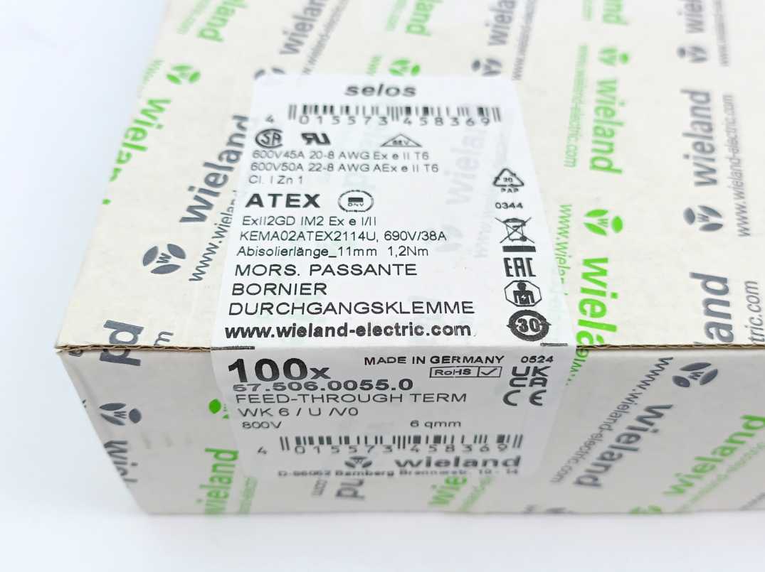 Wieland 57.506.0055.0 WK 6 / U /V0 100 Pcs.