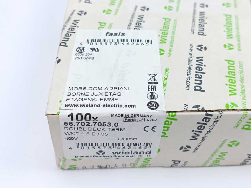 Wieland 56.702.7053.0 multi-tier terminal WKF 1,5 E / 35 100 Pcs.
