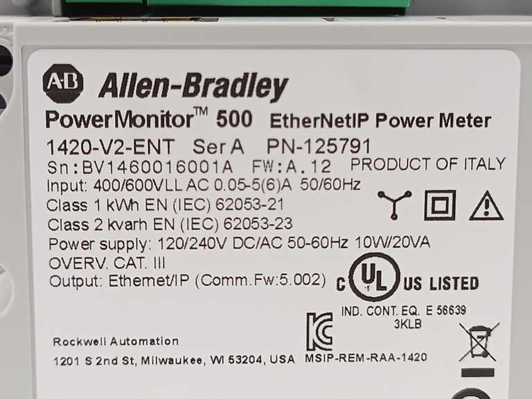 AB 1420-V2-ENT Ser A PowerMonitor 500