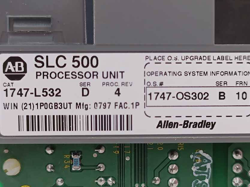AB 1747-L532 Ser. D ; Fac. 1P ; Proc. Rev. 4; SLC 500 Processor Unit