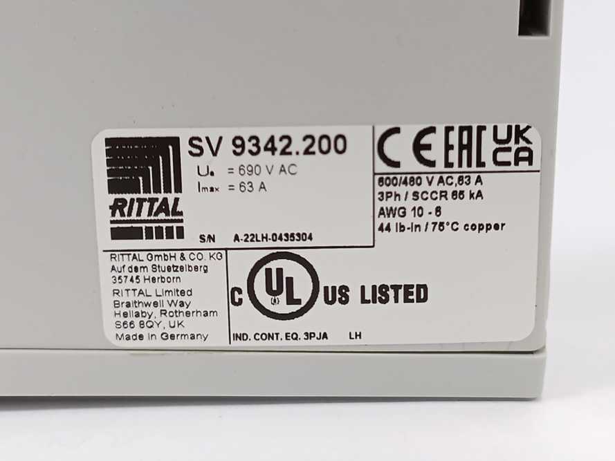 Rittal SV 9342.200 Connection Adaptor