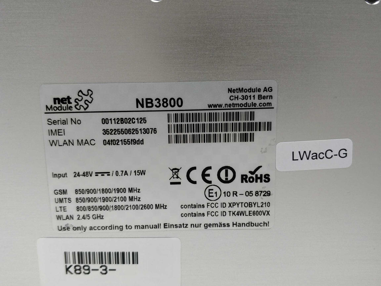 net Module NB3800-2LWac-G Railway Router