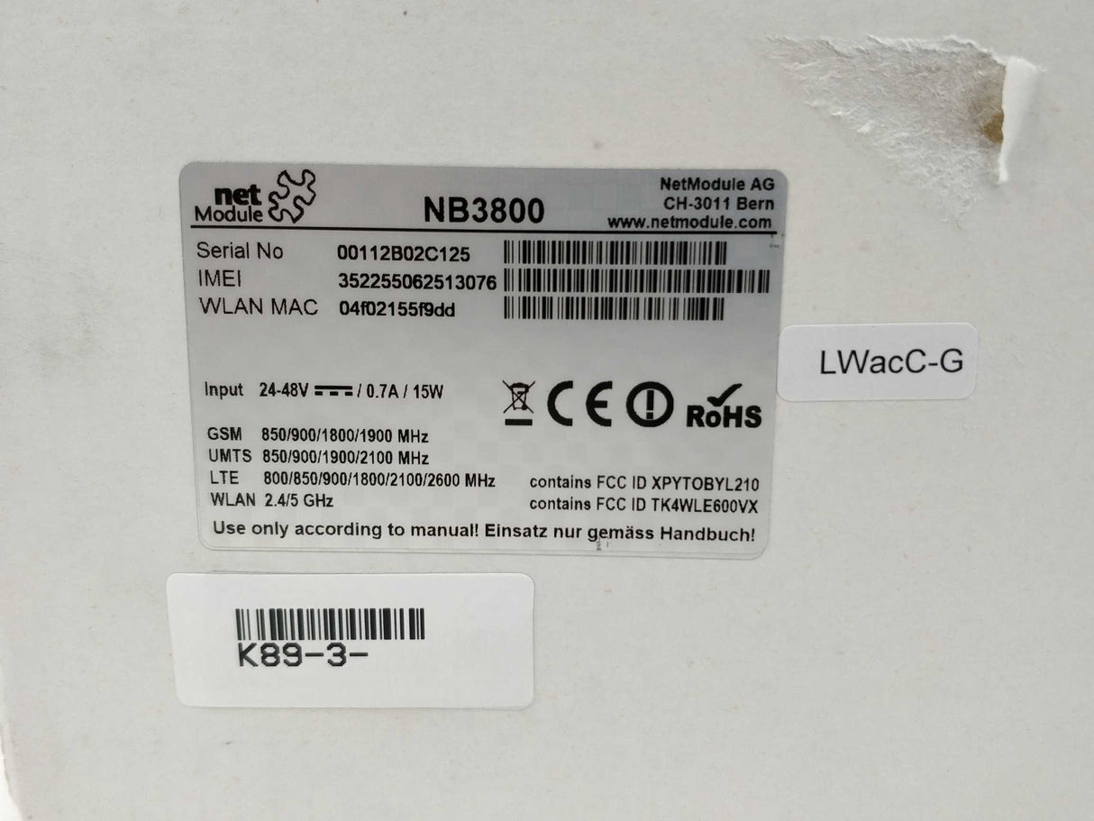 net Module NB3800-2LWac-G Railway Router