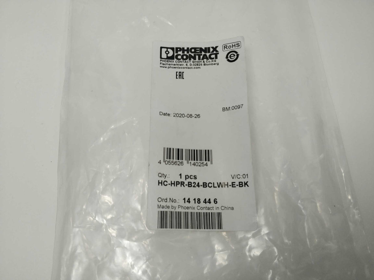 Phoenix Contact HC-HPR-B24-BCLWH-E-BK 1418446 Protective cover -