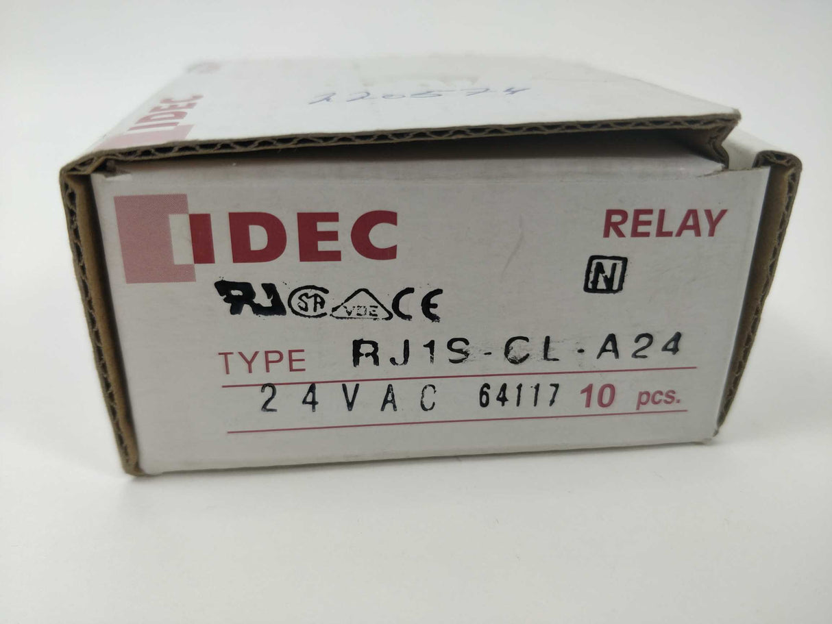 Idec RJ1S-CL-A24 Relay Plug-In SPDT 12A 24VAC 10 Pcs.