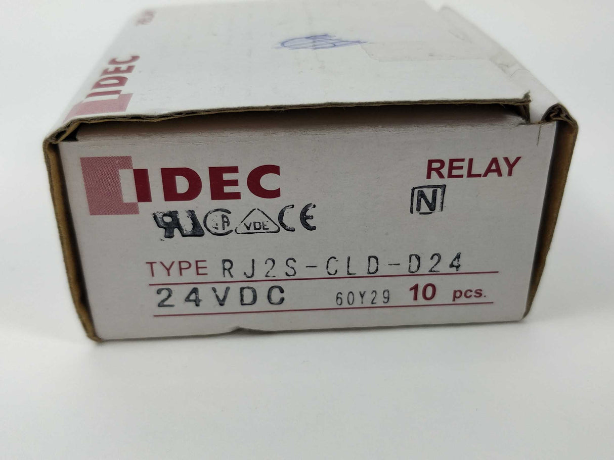 Idec RJ2S-CLD-D24 Relay Plug-In DPDT 8A 24VDC 10 Pcs.
