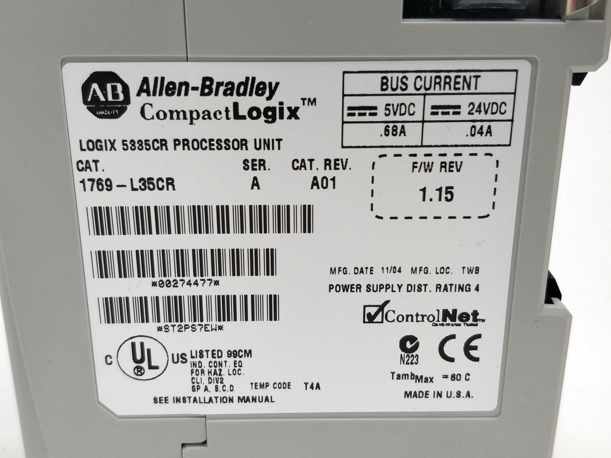 AB 1769-L35CR Ser. A Cat Rev. A01