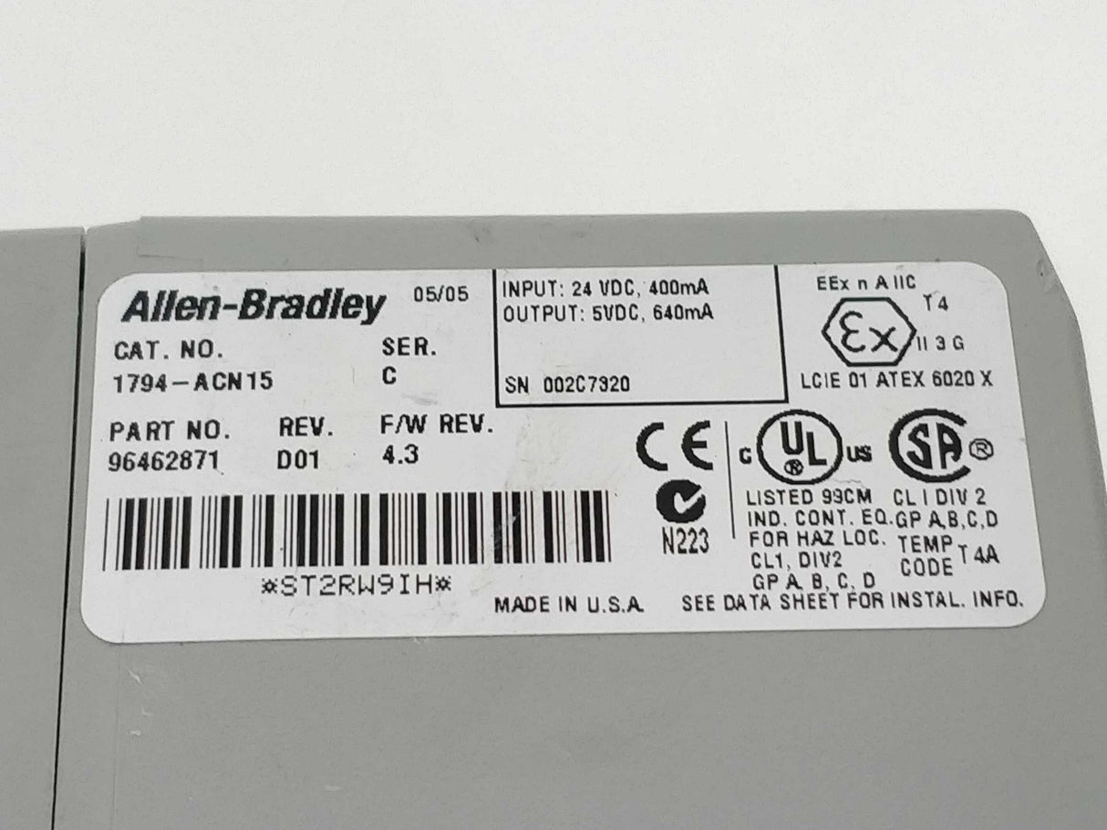 AB 1794-ACN15 Ser. C; Rev. D01 Adapter